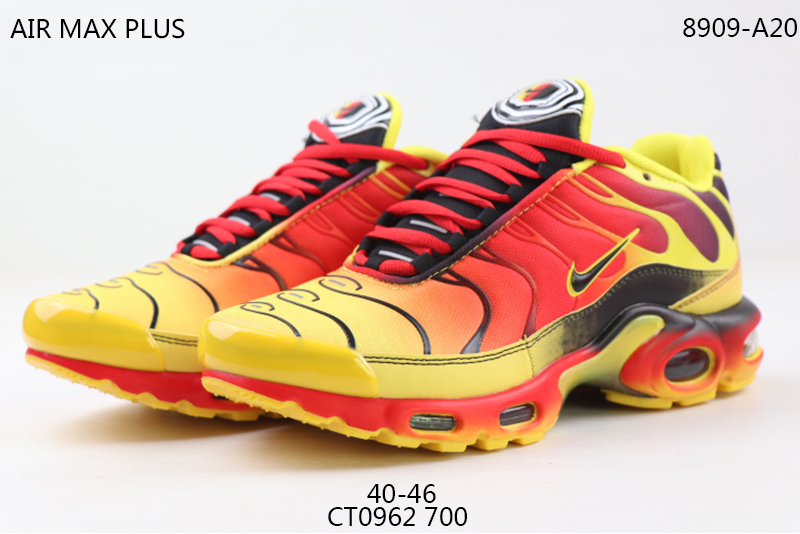 2020 Men Nike Air Max TN Yellow Red Black